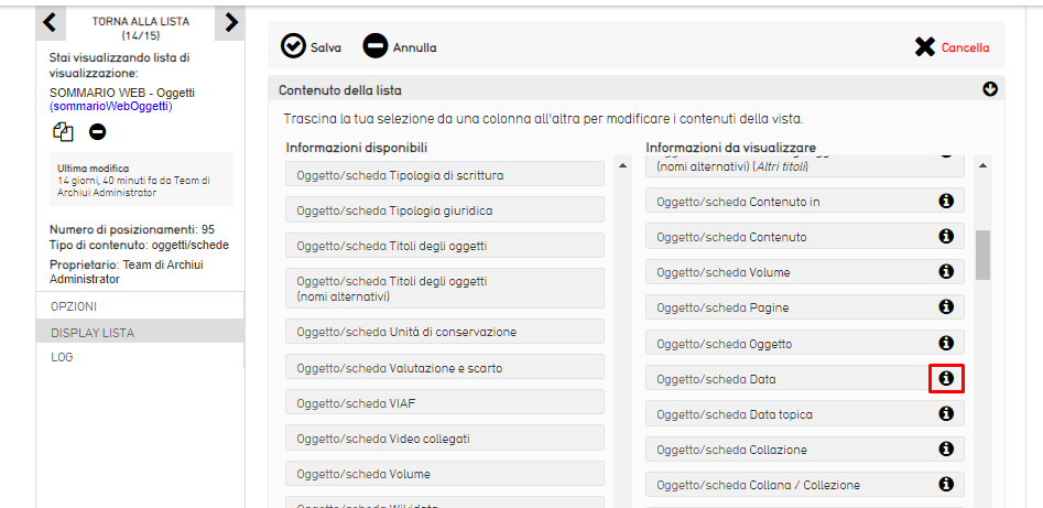 formato visualizzazione